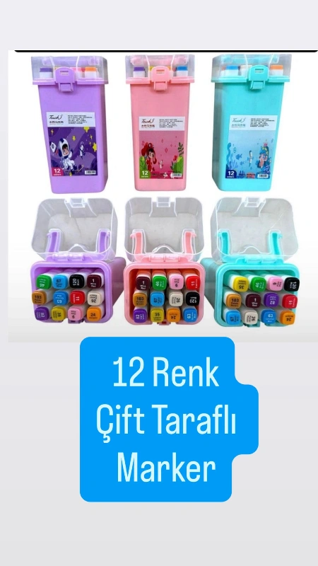 12Lİ LÜKS MODEL ÇİFT TARAFLI MARKER